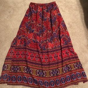 A long silk skirt